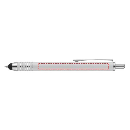 Długopis aluminiowy ze stylusem Zoe PFC-10671103 biały