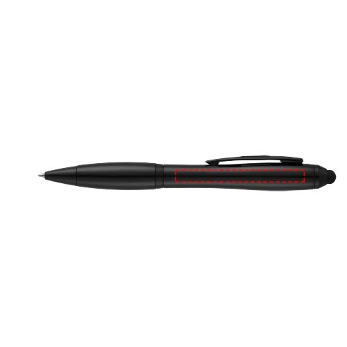 Długopis ze stylusem i kolorowym uchwytem Nash PFC-10674000 czarny