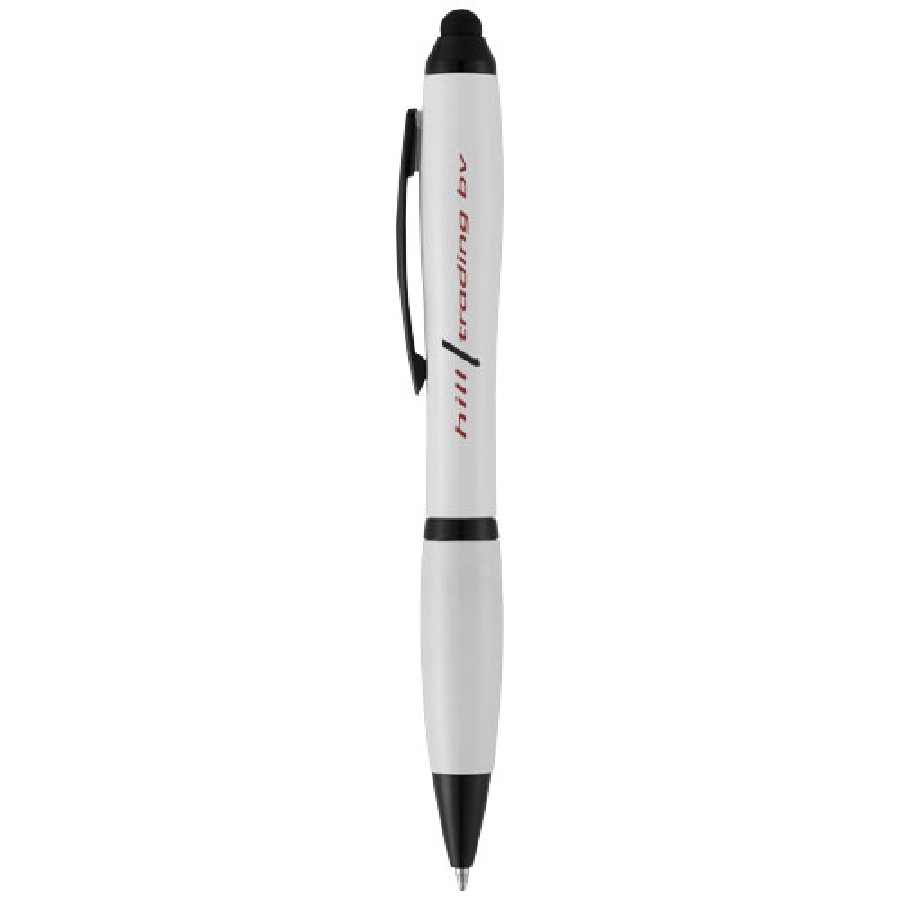 Długopis ze stylusem i kolorowym uchwytem Nash PFC-10674001 biały