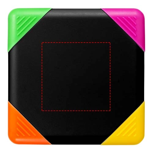 4-kolorowy zakreślacz kwadratowy Trafalgar PFC-10679100 czarny