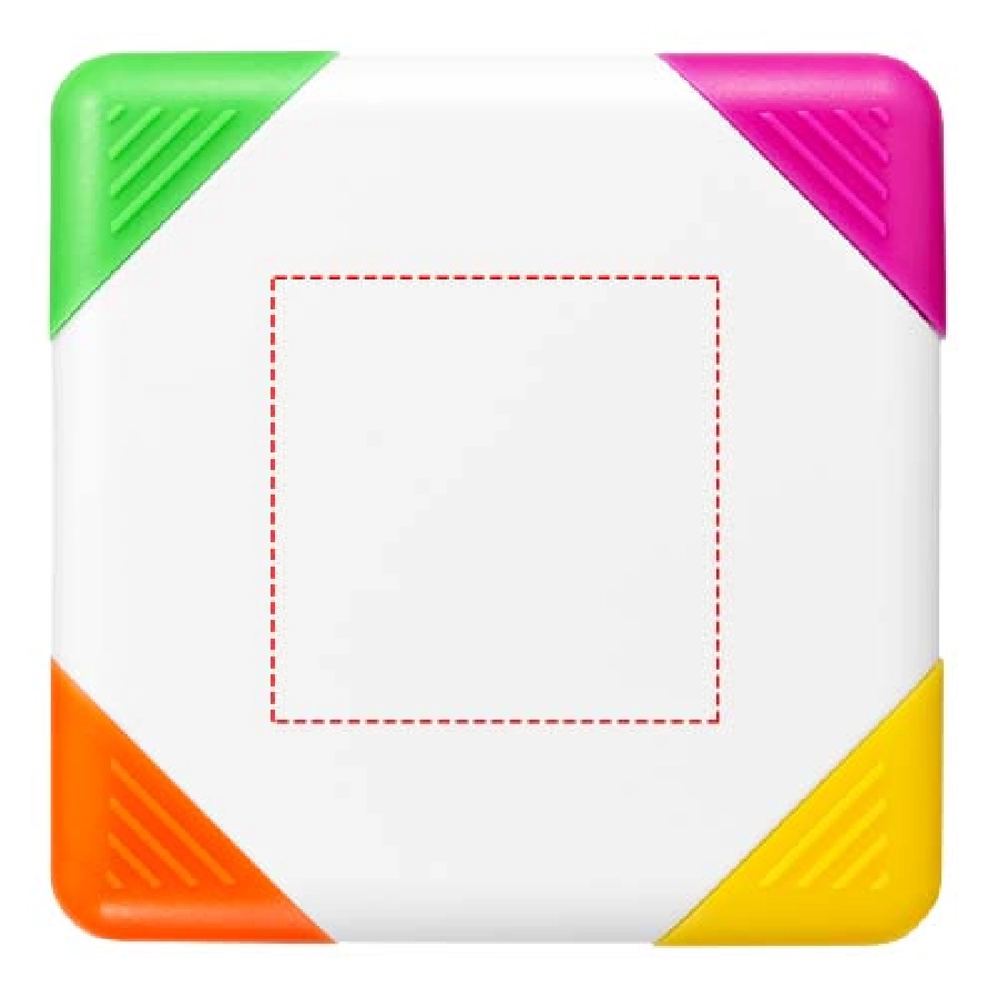 4-kolorowy zakreślacz kwadratowy Trafalgar PFC-10679101 biały