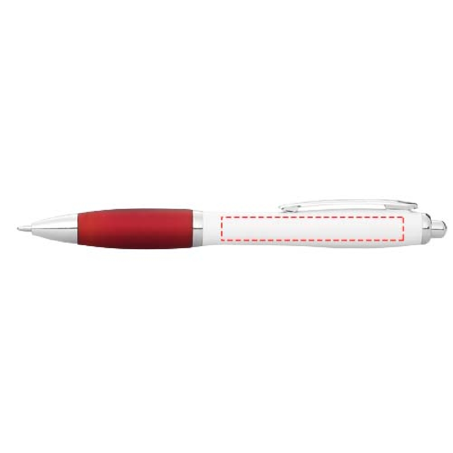 Długopis Nash z białym korpusem i kolorwym uchwytem PFC-10690002 biały