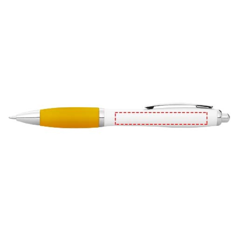 Długopis Nash z białym korpusem i kolorwym uchwytem PFC-10690004 biały