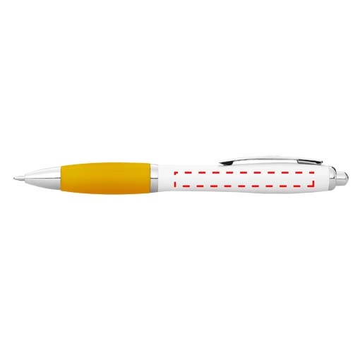 Długopis Nash z białym korpusem i kolorwym uchwytem PFC-10690004 biały