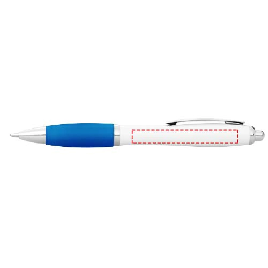 Długopis Nash z białym korpusem i kolorwym uchwytem PFC-10690006 biały