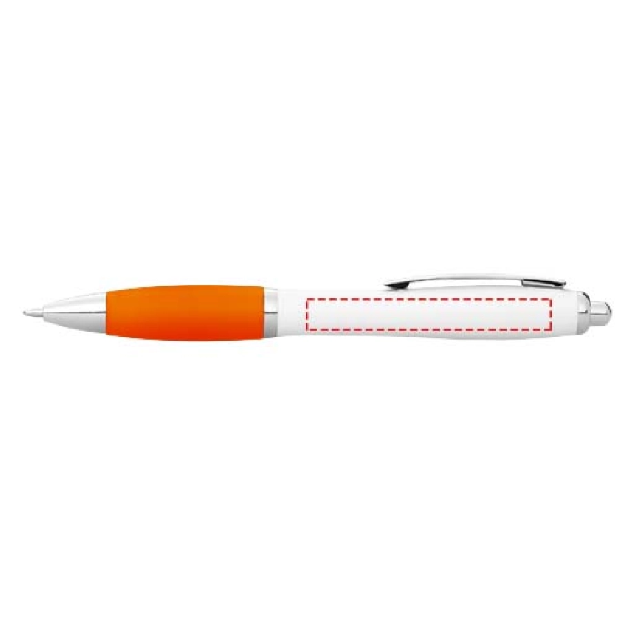 Długopis Nash z białym korpusem i kolorwym uchwytem PFC-10690008 biały