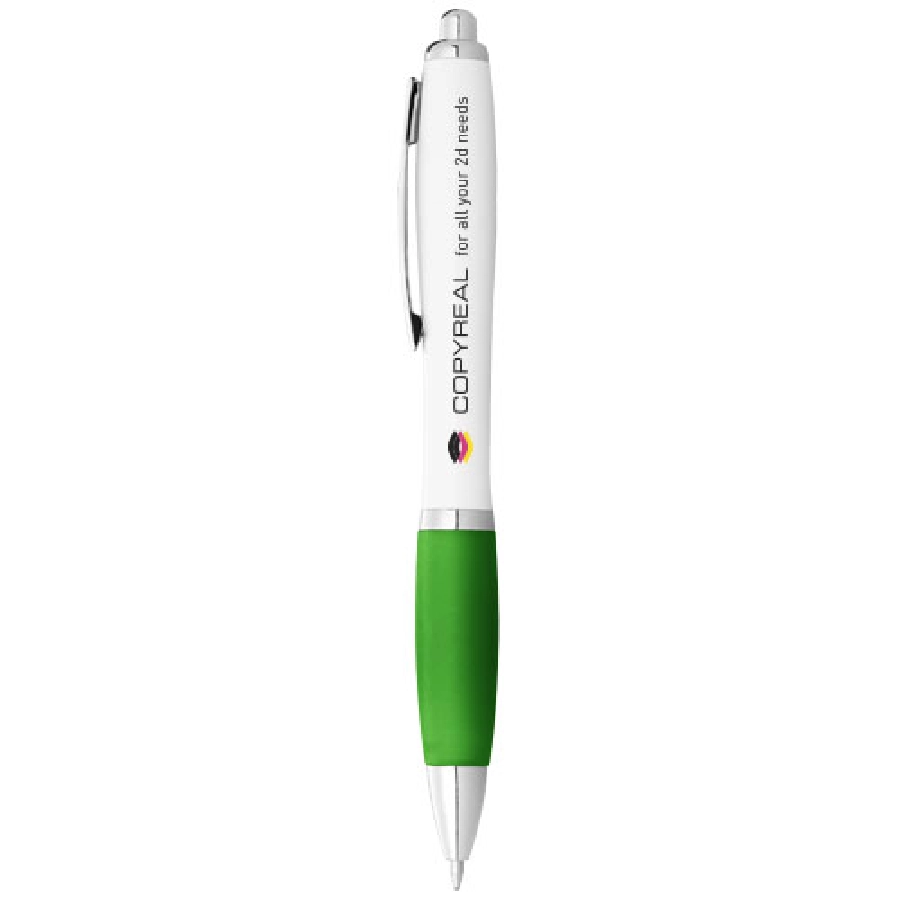 Długopis Nash z białym korpusem i kolorwym uchwytem PFC-10690009 biały