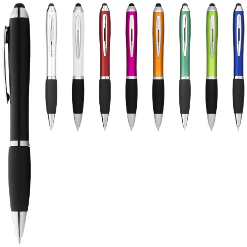 Długopis z kolorowym stylusem i czarnym uchwytem Nash PFC-10690300 czarny