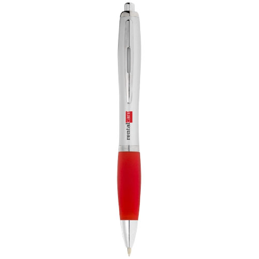 Długopis ze srebrnym korpusem i kolorowym uchwytem Nash PFC-10707703 srebrny
