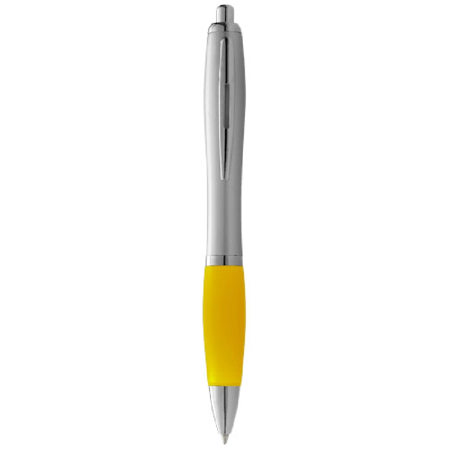 Długopis ze srebrnym korpusem i kolorowym uchwytem Nash PFC-10707704 srebrny

