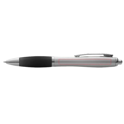 Długopis ze srebrnym korpusem i kolorowym uchwytem Nash PFC-10707709 srebrny
