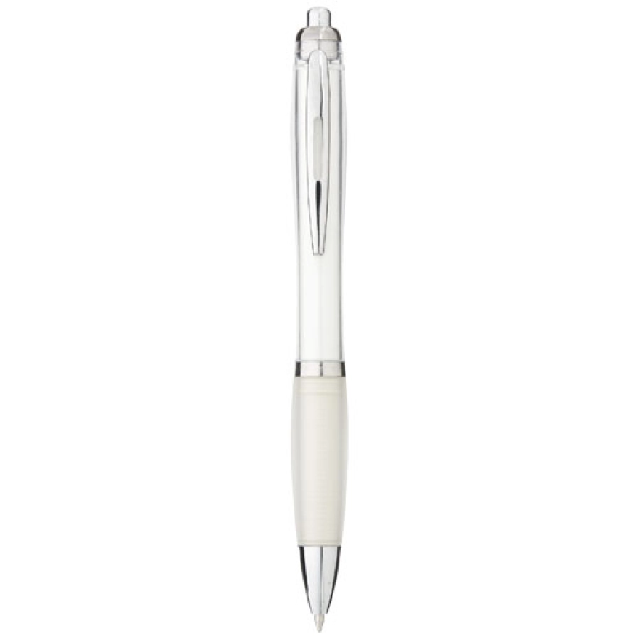 Długopis z kolorowym korpusem i uchwytem Nash PFC-10707800 biały