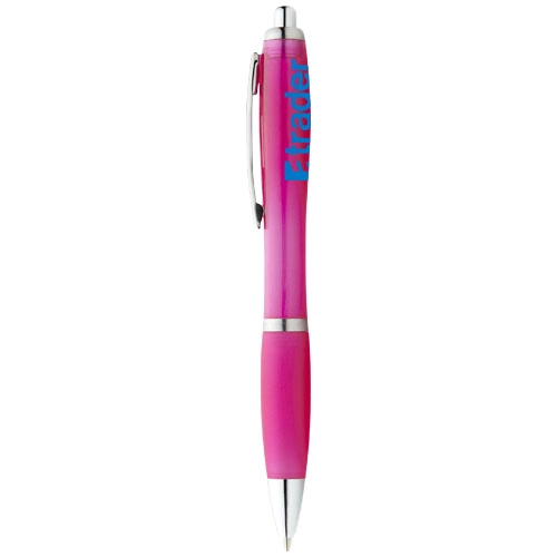 Długopis z kolorowym korpusem i uchwytem Nash PFC-10707803 różowy