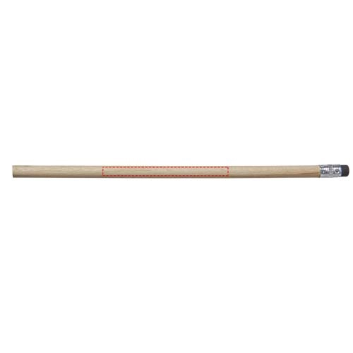 Ołówek drewniany z gumką Cay PFC-10709700 biały