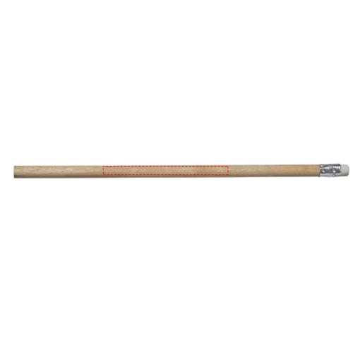 Ołówek drewniany z gumką Cay PFC-10709701 biały