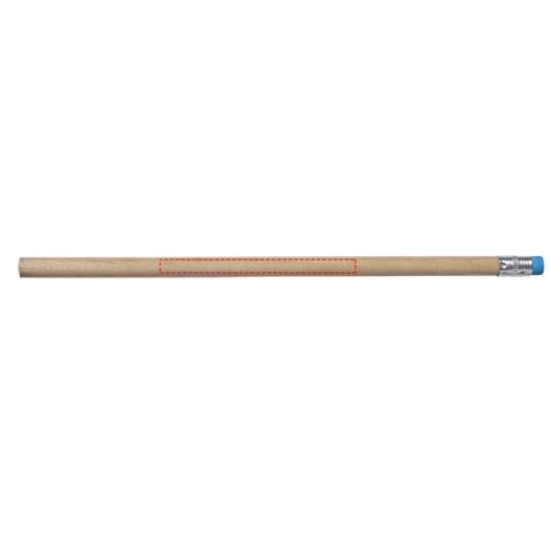 Ołówek drewniany z gumką Cay PFC-10709702 biały
