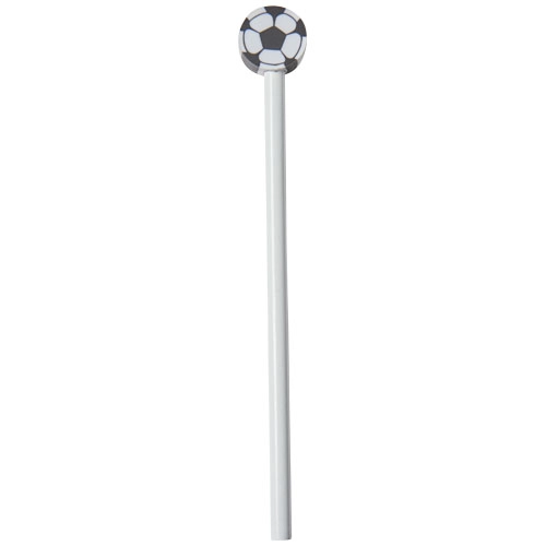 Ołówek z gumką w kształcie piłki nożnej Goal PFC-10710100 biały