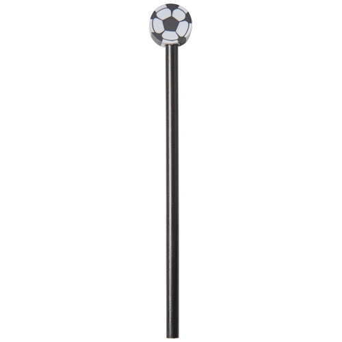 Ołówek z gumką w kształcie piłki nożnej Goal PFC-10710101 czarny