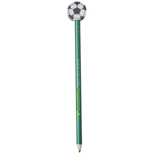 Ołówek z gumką w kształcie piłki nożnej Goal PFC-10710102 zielony