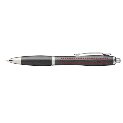 Długopis Nash ze słomy pszenicznej z chromowaną skuwką PFC-10737900 czarny