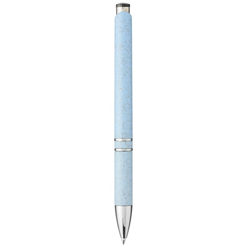 Długopis automatyczny Moneta z plastiku ABS i słomy pszenicznej PFC-10738201 niebieski