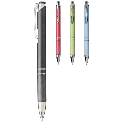 Długopis automatyczny Moneta z plastiku ABS i słomy pszenicznej PFC-10738203 różowy