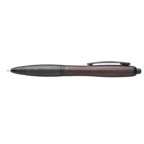 Długopis Nash ze słomy pszenicznej i czarną skuwką PFC-10738300 czarny