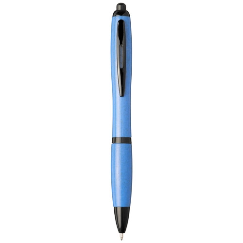 Długopis Nash ze słomy pszenicznej i czarną skuwką PFC-10738302 niebieski