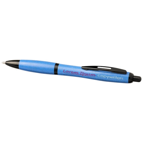 Długopis Nash ze słomy pszenicznej i czarną skuwką PFC-10738302 niebieski