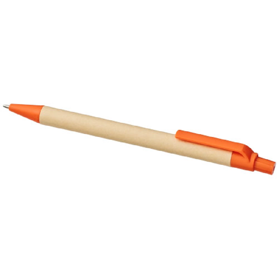 Długopis Berk z kartonu z recyklingu i plastiku kukurydzianego PFC-10738403 pomarańczowy