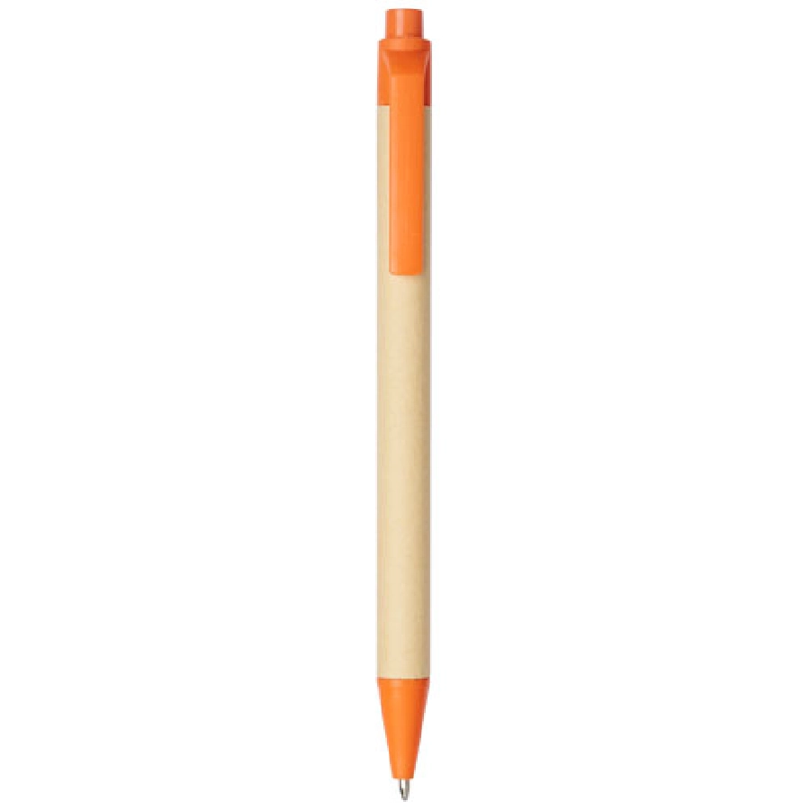 Długopis Berk z kartonu z recyklingu i plastiku kukurydzianego PFC-10738403 pomarańczowy