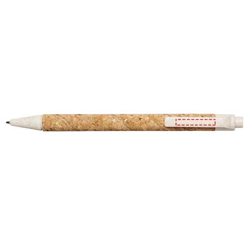 Długopis Midar z korka i słomy pszennej PFC-10738503 biały