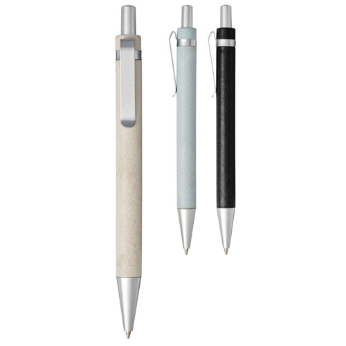 Długopis automatyczny Tidore ze słomy pszenicy PFC-10744100 czarny