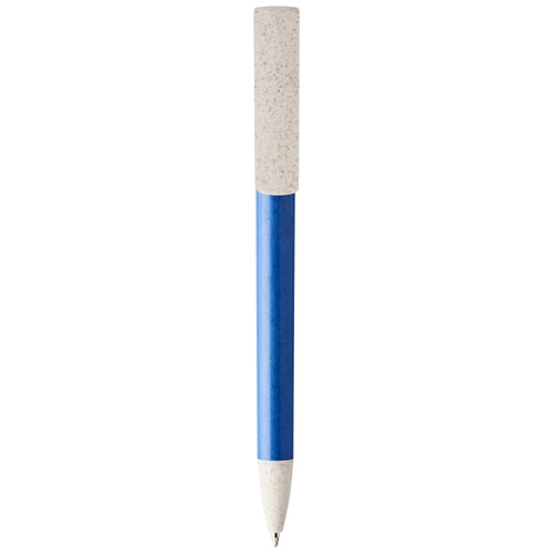 Długopis Medan z uchwytem na telefon, wykonany ze słomy pszenicznej PFC-10758001 niebieski