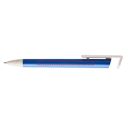 Długopis Medan z uchwytem na telefon, wykonany ze słomy pszenicznej PFC-10758001 niebieski