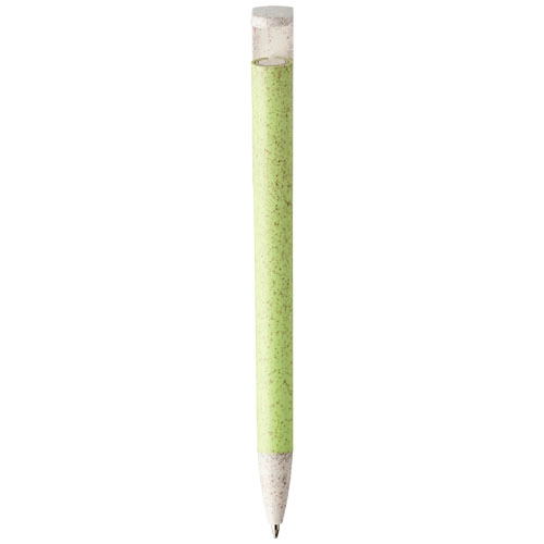 Długopis Medan z uchwytem na telefon, wykonany ze słomy pszenicznej PFC-10758024 zielony