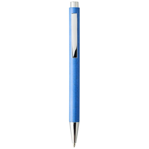 Długopis wciskany Tual ze słomy pszenicy PFC-10758101 niebieski