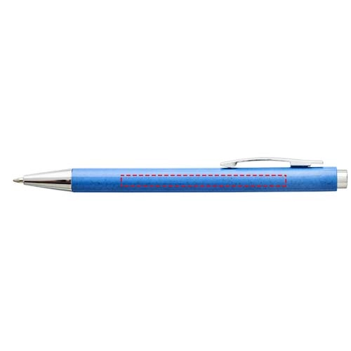 Długopis wciskany Tual ze słomy pszenicy PFC-10758101 niebieski