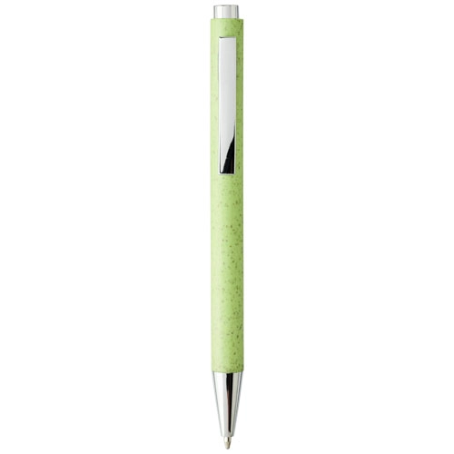 Długopis wciskany Tual ze słomy pszenicy PFC-10758124 zielony