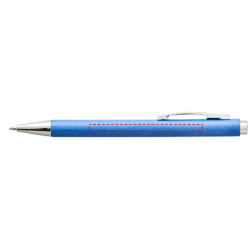 Długopis wciskany Tual ze słomy pszenicy PFC-10758501 niebieski