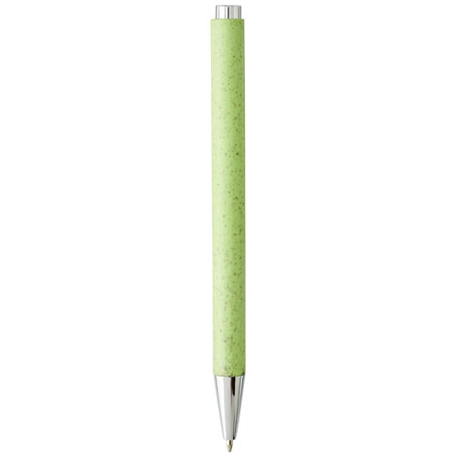 Długopis wciskany Tual ze słomy pszenicy PFC-10758524 zielony