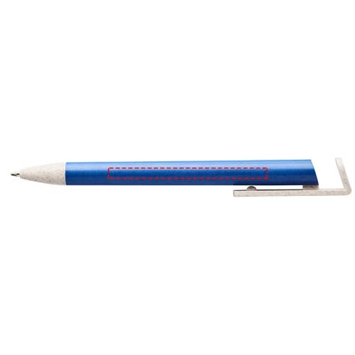 Długopis Medan z uchwytem na telefon, wykonany ze słomy pszenicznej PFC-10758601 niebieski