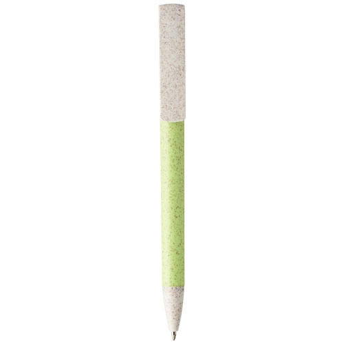 Długopis Medan z uchwytem na telefon, wykonany ze słomy pszenicznej PFC-10758624 zielony