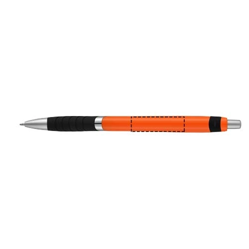 Solidny, kolorowy długopis Turbo z gumowym uchwytem PFC-10771305 pomarańczowy