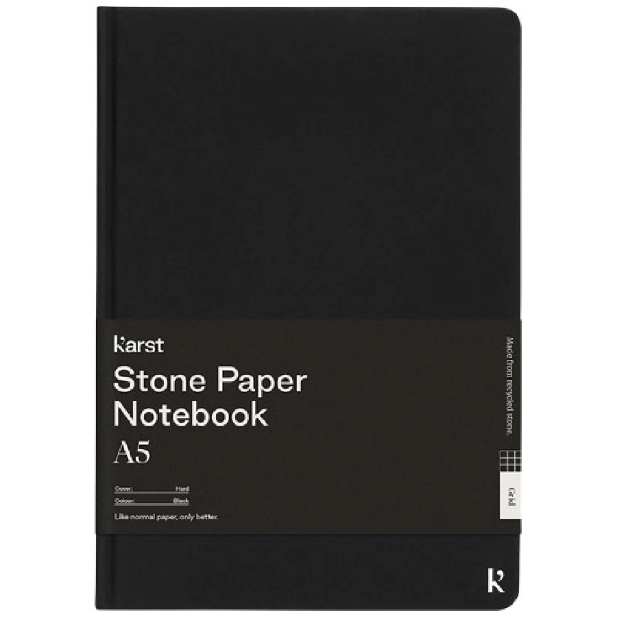 Notes A5 Karst® w twardej oprawie z papieru z kamienia – w kratkę PFC-10779890