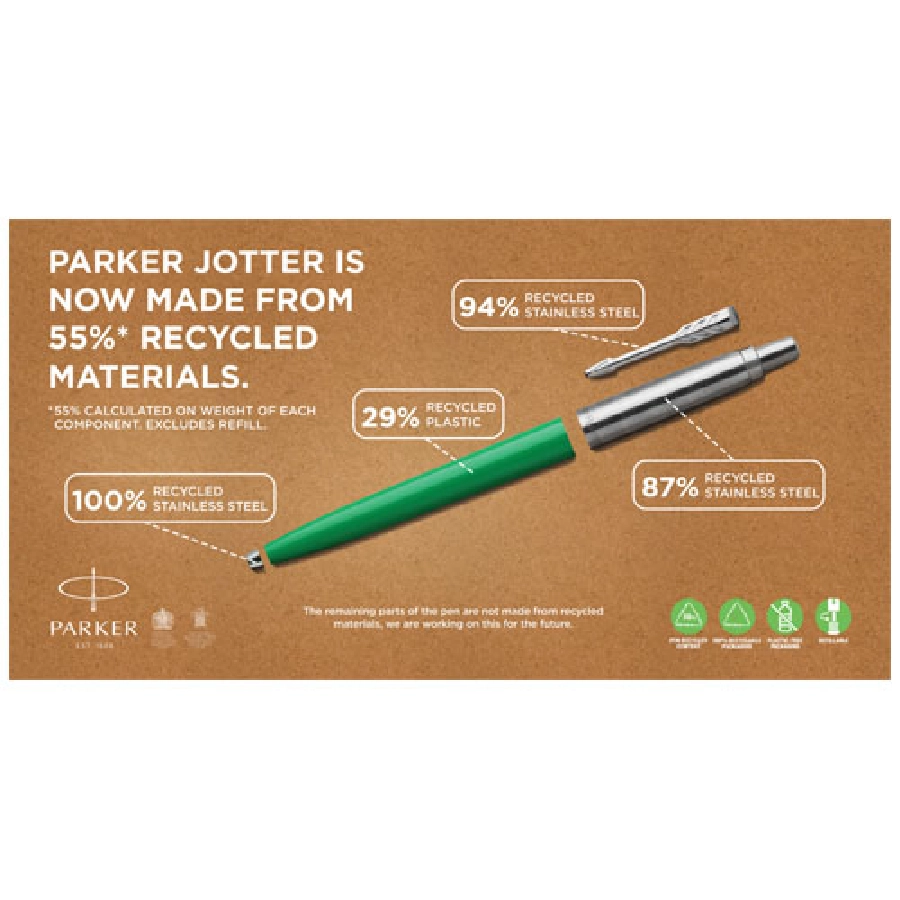 Parker Jotter długopis kulkowy z recyklingu PFC-10782322