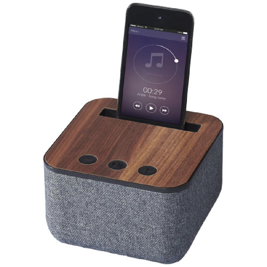 Materiałowo-drewniany głośnik Bluetooth® Shae PFC-10831300 brązowy