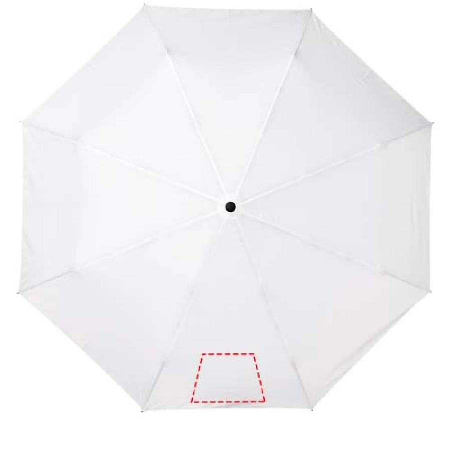 Składany, automatycznie otwierany/zamykany parasol Bo 21” wykonany z plastiku PET z recyklingu PFC-10914302 biały