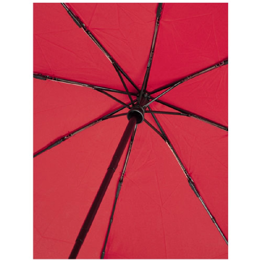 Składany, automatycznie otwierany/zamykany parasol Bo 21” wykonany z plastiku PET z recyklingu PFC-10914304 czerwony