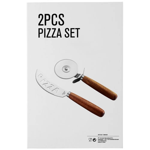 Zestaw do pizzy Nantes 2-częściowy PFC-11294400 brązowy